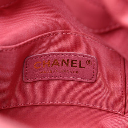 Chanel Lambskin Stitched Drawstring Bag Pink 6 of 10