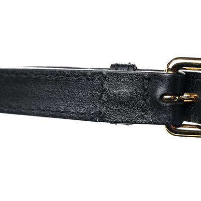 Burberry Soft Grain Calfskin Small Buckle Zip Bag Black 15 of 17
