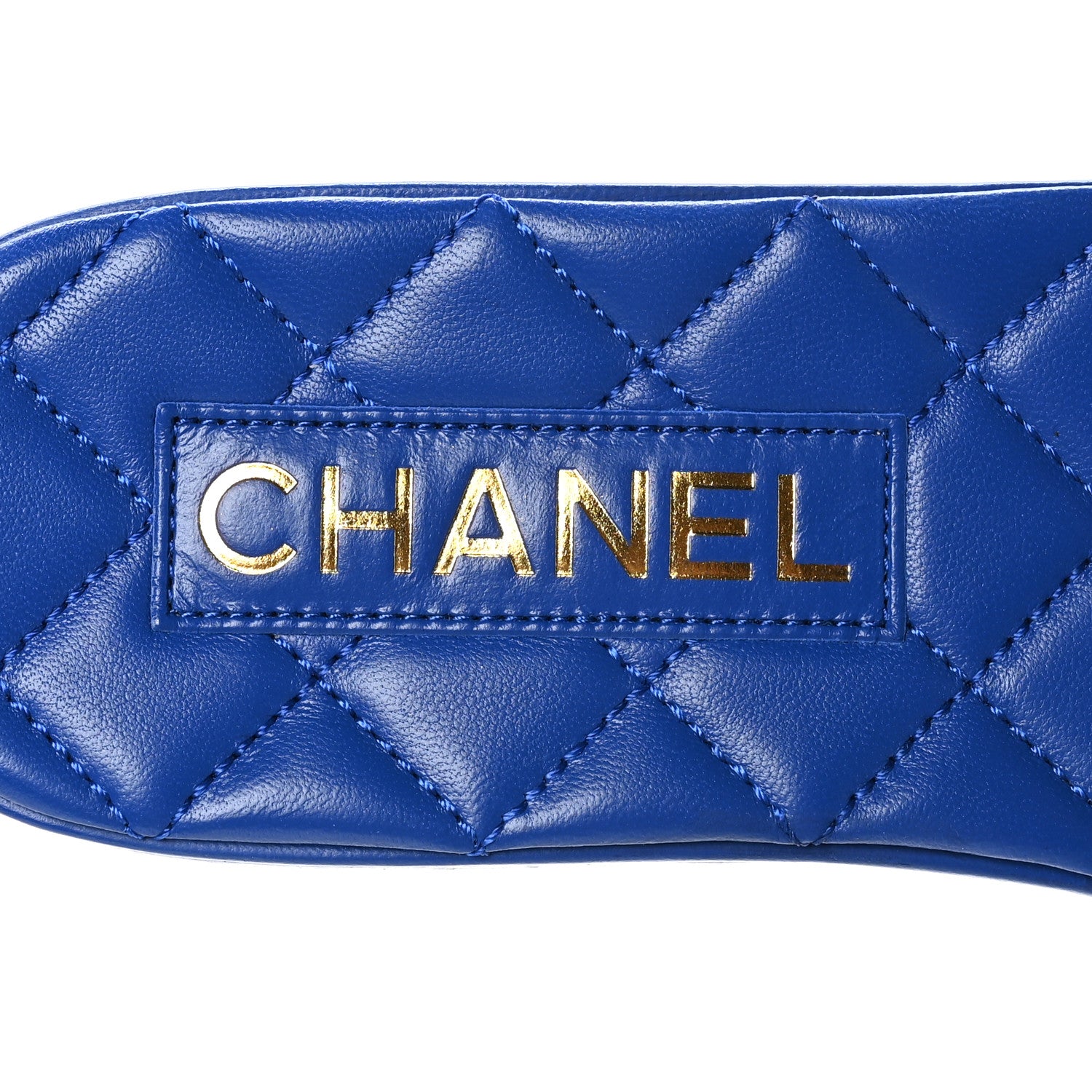 Chanel Cotton Tweed Chain CC Mule Sandals 38.5 Blue White 8 of 10