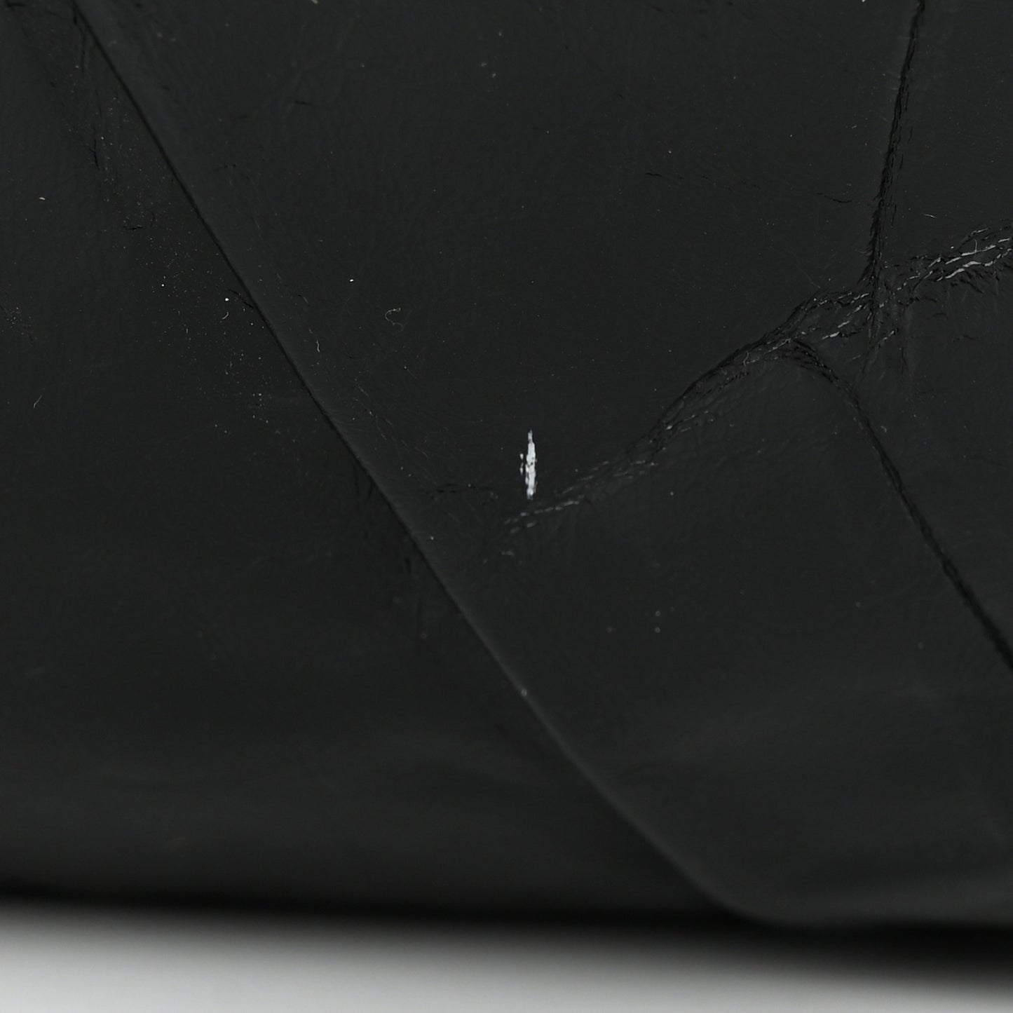 Glazed Calfskin Twisted Hobo Black