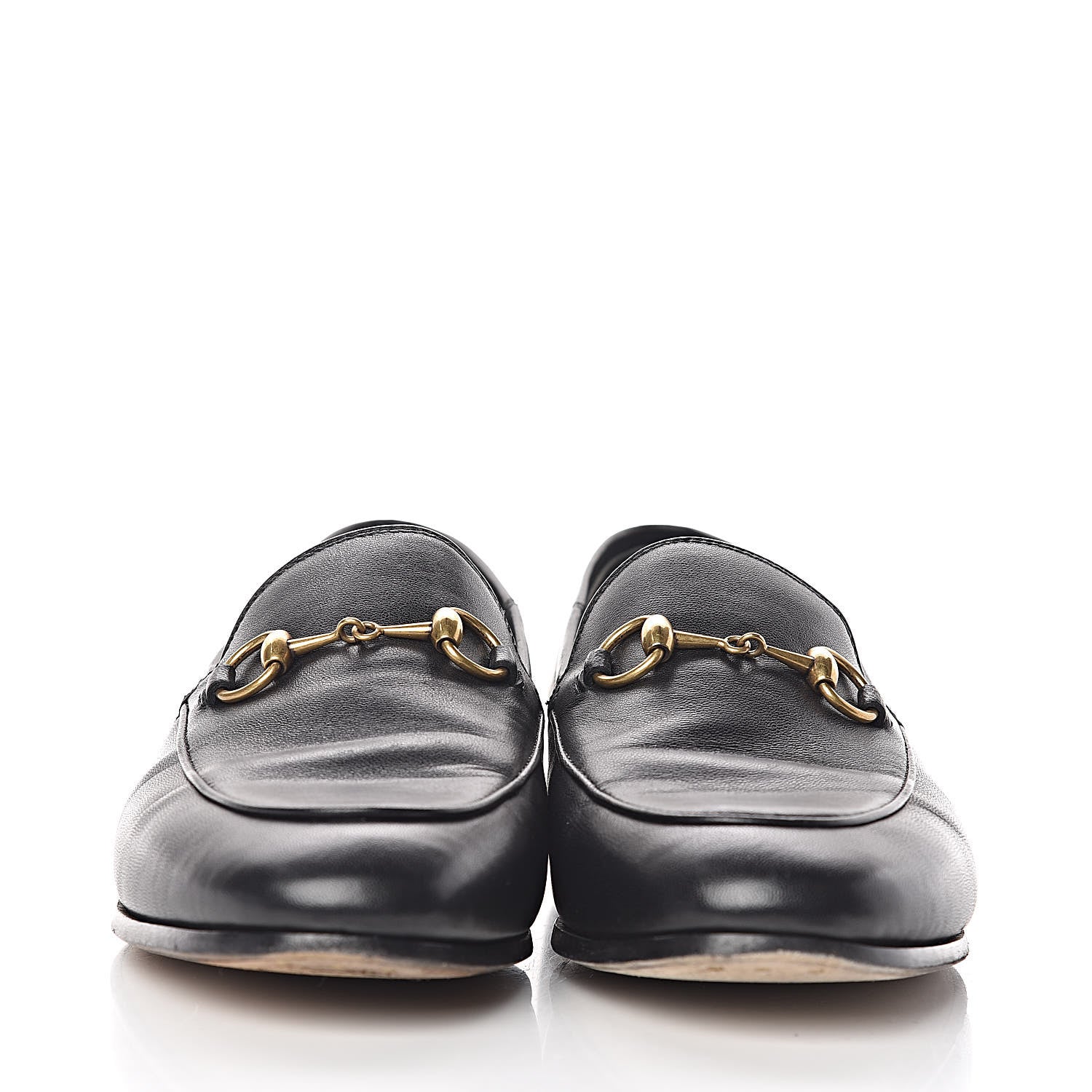 Gucci Lambskin Womens Brixton Horsebit Loafers 37 Black 2 of 16