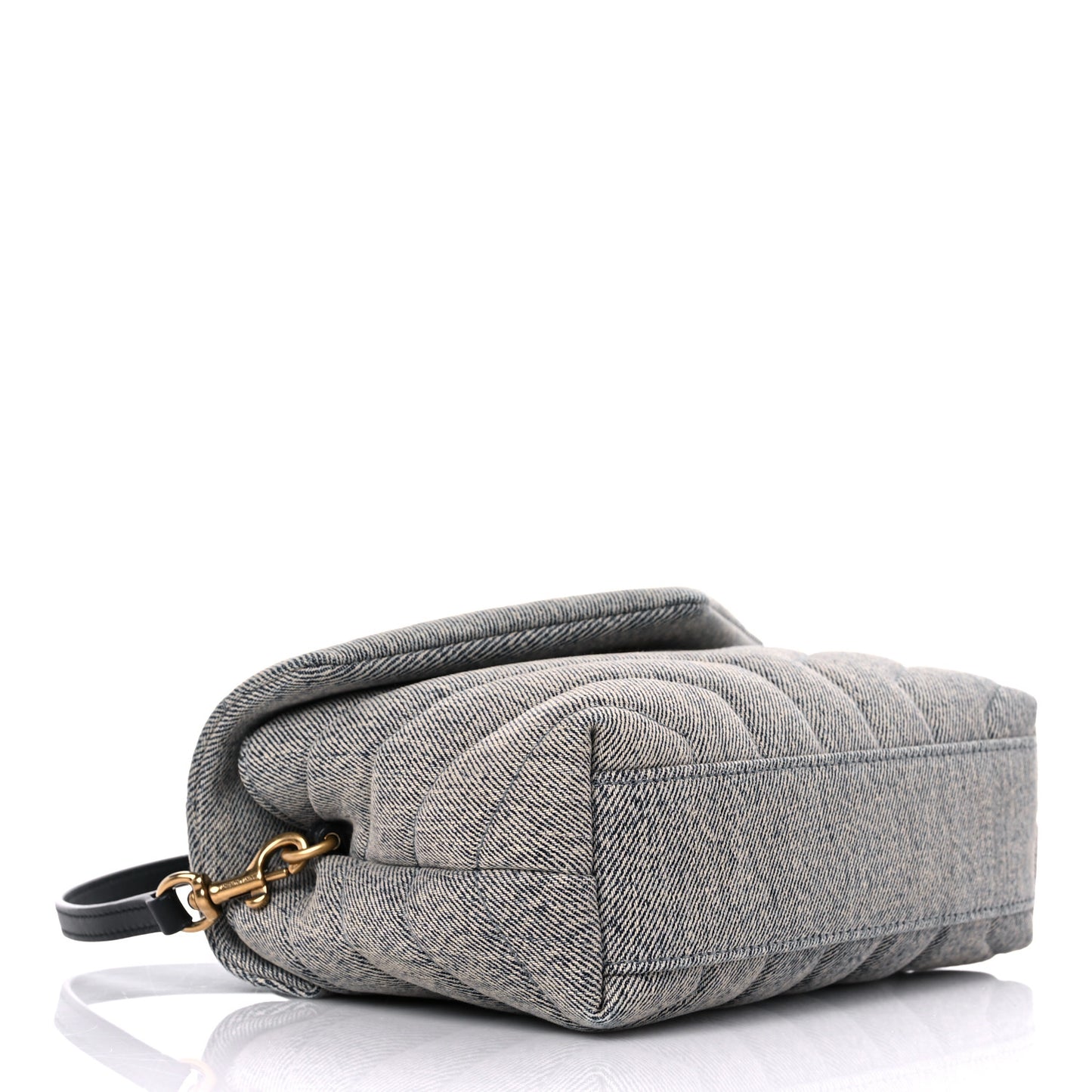 Denim Y Quilted Monogram Toy Loulou Crossbody Bag Grey