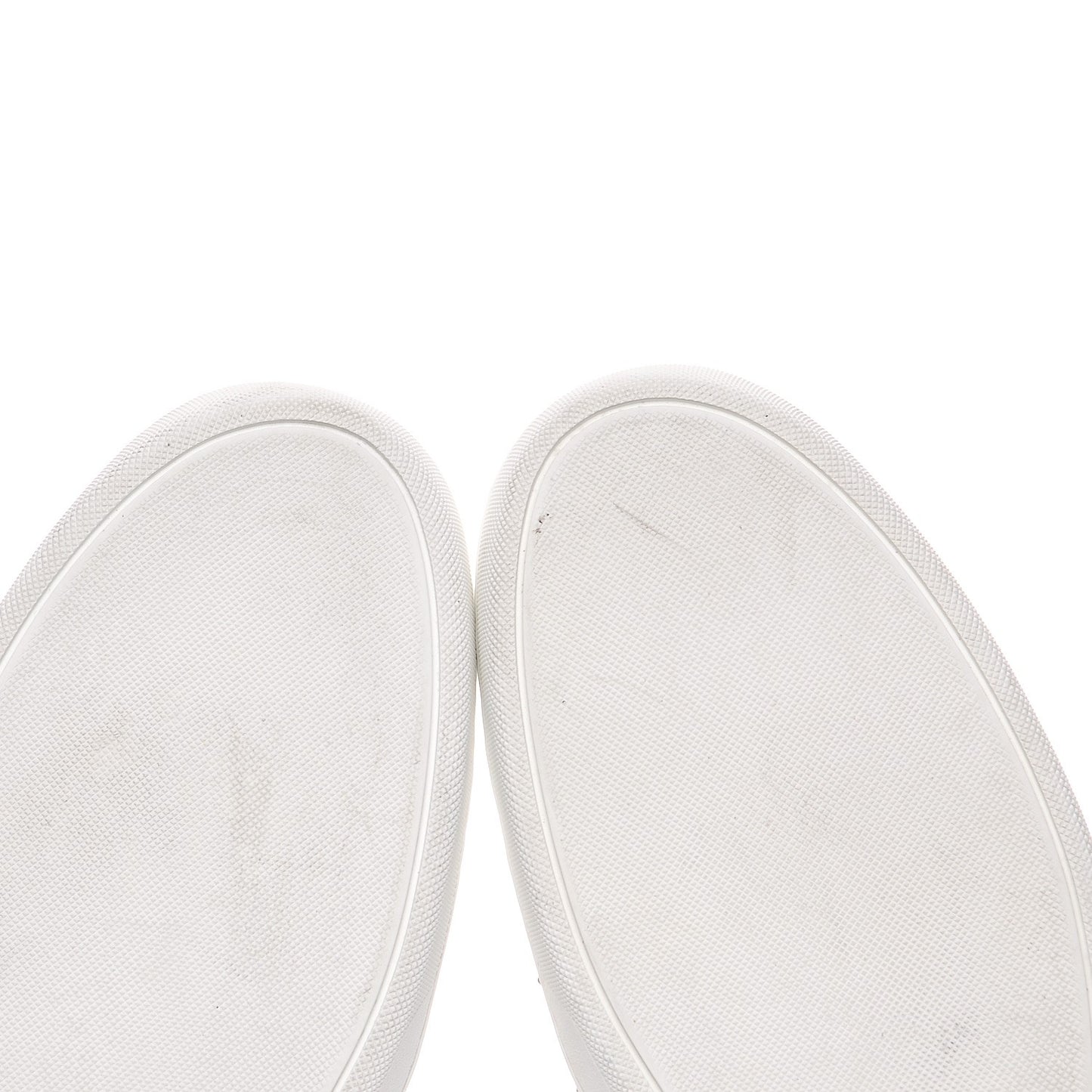 Calfskin Wolly Spike SL/08H High Top Sneakers 47.5 White
