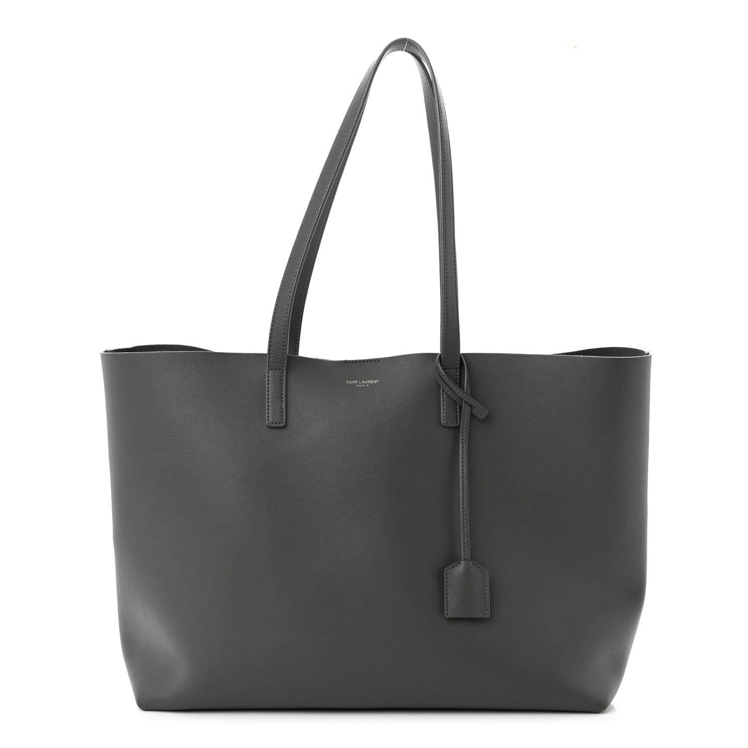 Saint Laurent Calfskin Large Shopping Tote Storm 3 of 12