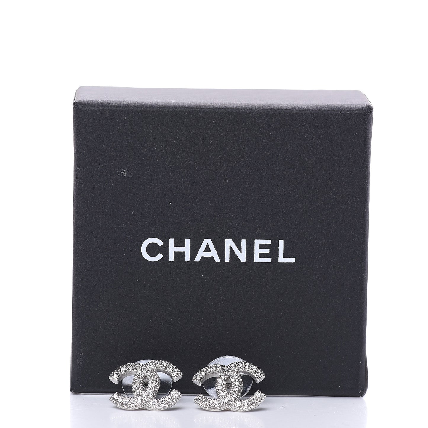 Crystal CC Earrings Silver