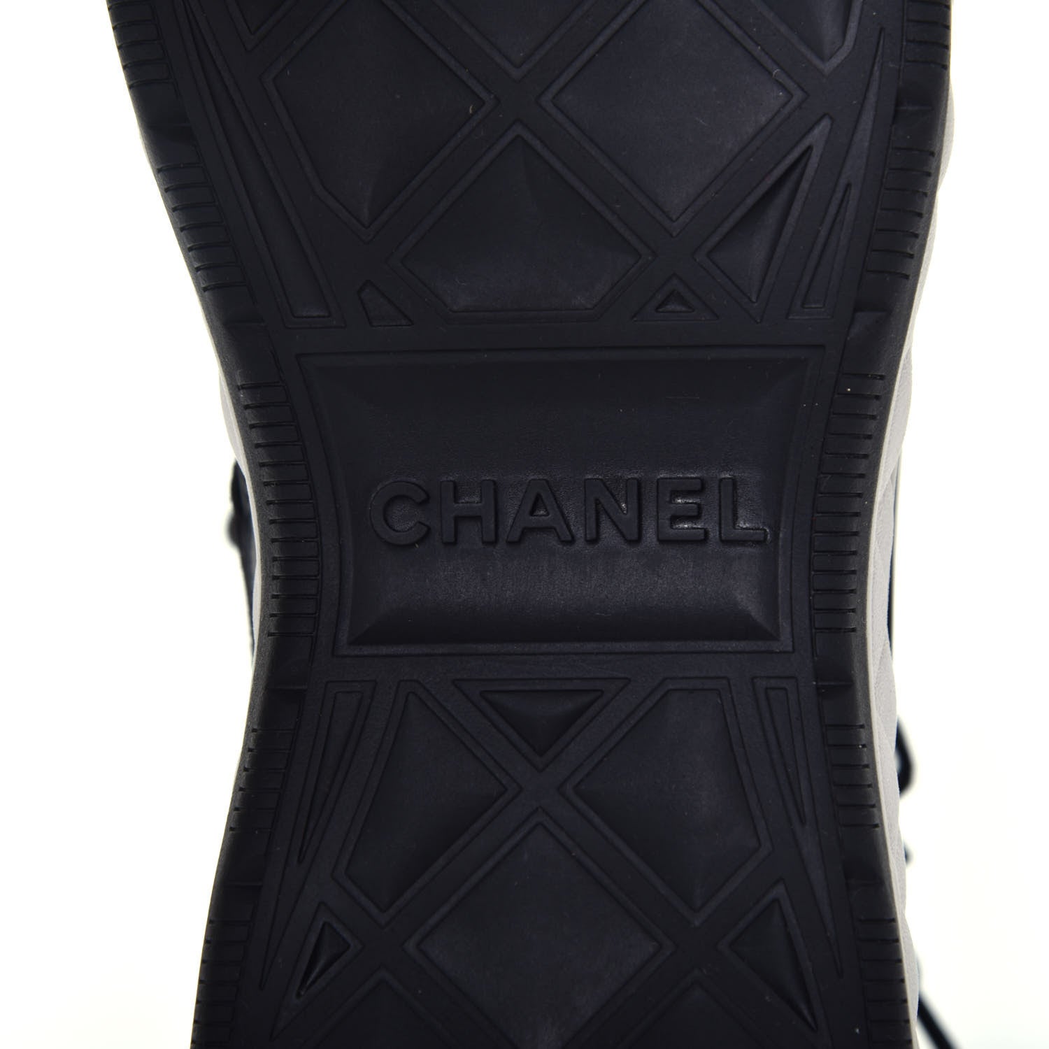 Chanel Fabric Calfskin Suede CC Sneakers 38.5 Black 8 of 8