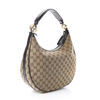 Gucci Monogram Medium GG Twins Hobo Dark Brown 3 of 13