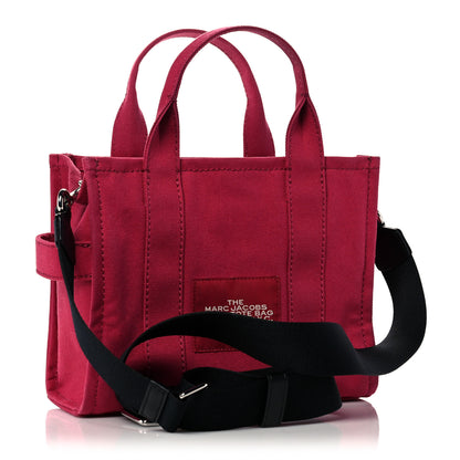 Marc Jacobs Cotton Canvas Mini The Traveler Tote Bag Raspberry 2 of 11
