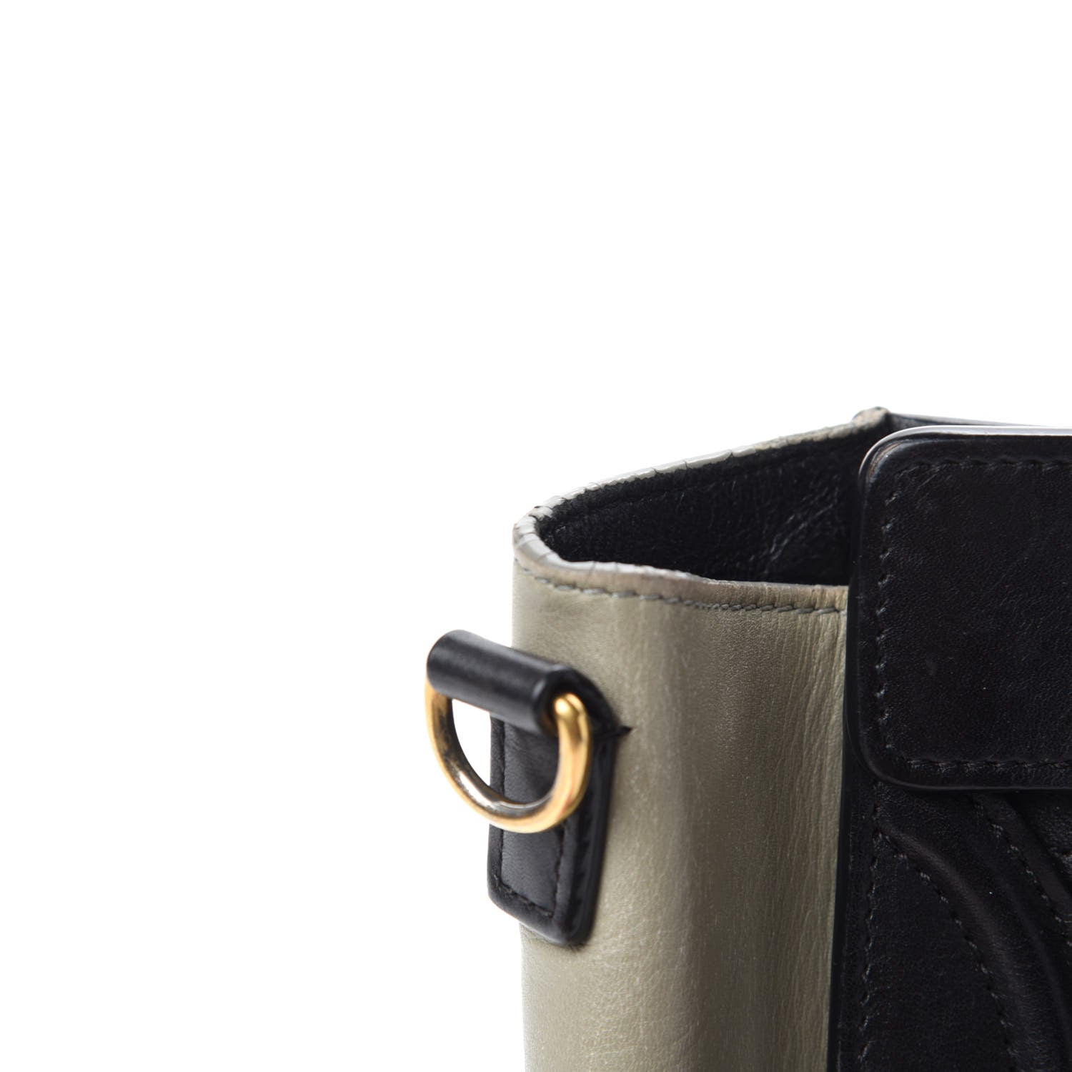 Celine Satin Calfskin Nano Tri-Color Luggage Dark Grey 12 of 20