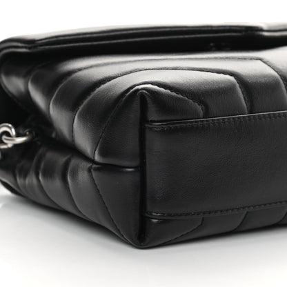 Saint Laurent Calfskin Y Quilted Monogram Toy Loulou Crossbody Bag Black 9 of 13
