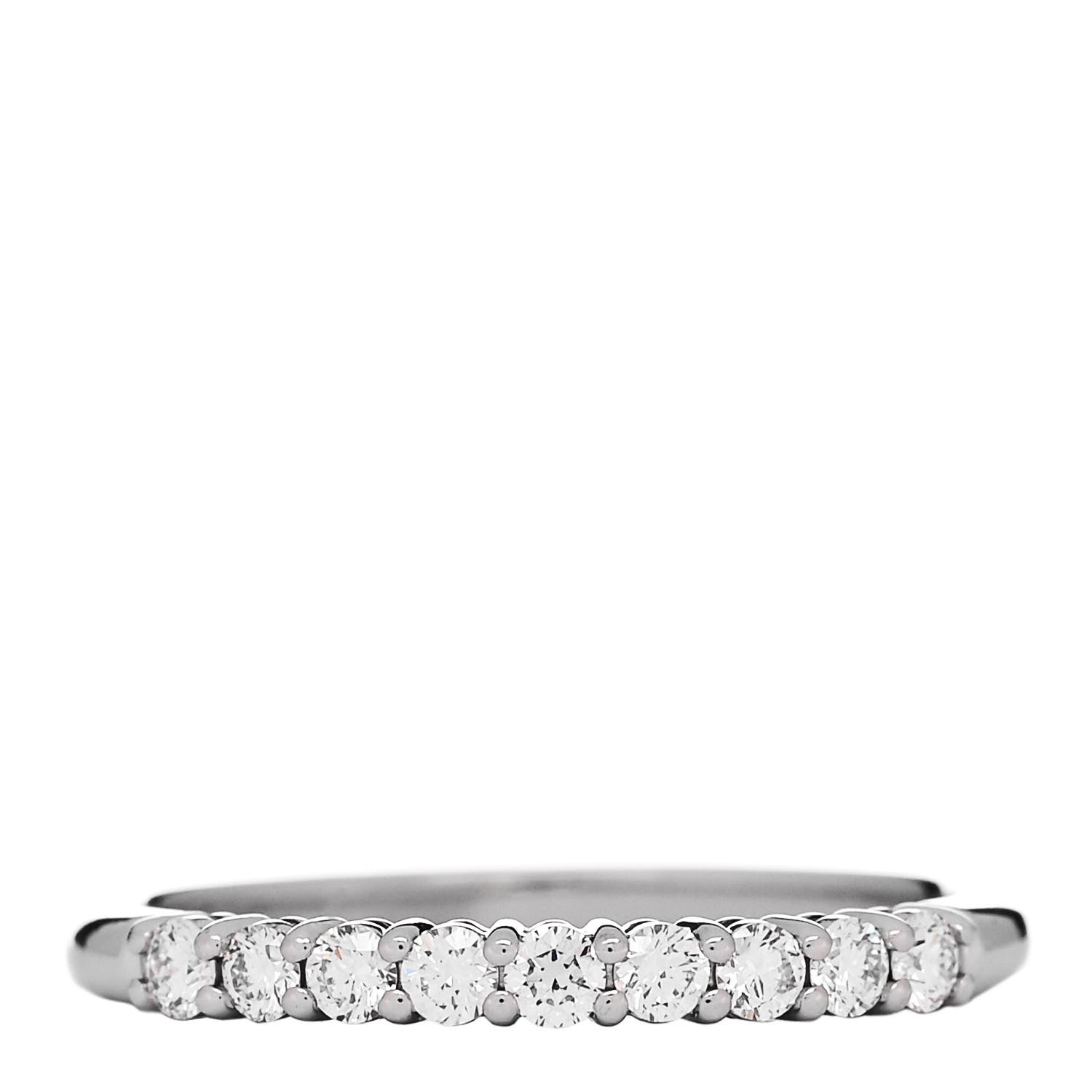 Tiffany Platinum Diamond .25ctw Embrace Half Circle Band Ring 54 7 1 of 5