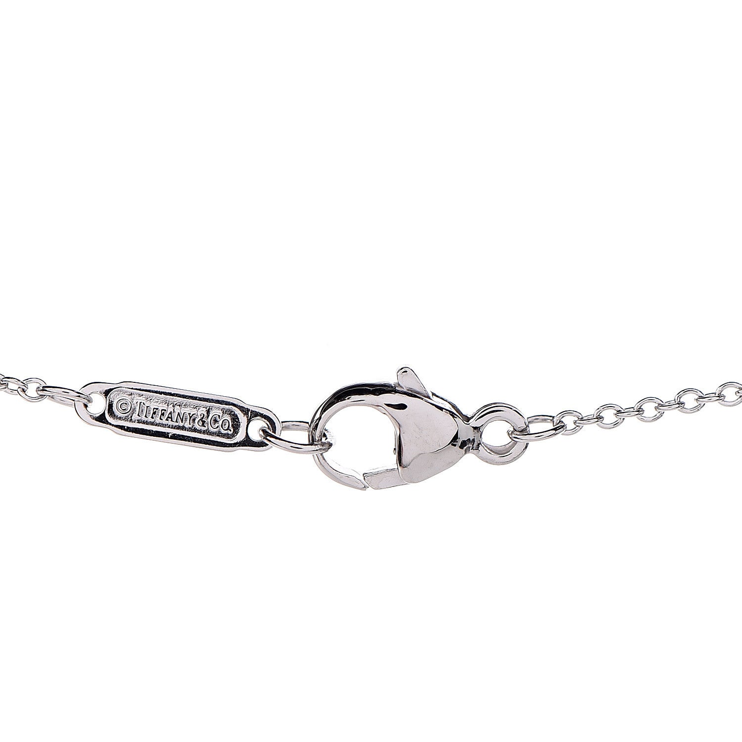 Tiffany Platinum Diamond Double Heart Pendant Necklace 6 of 7