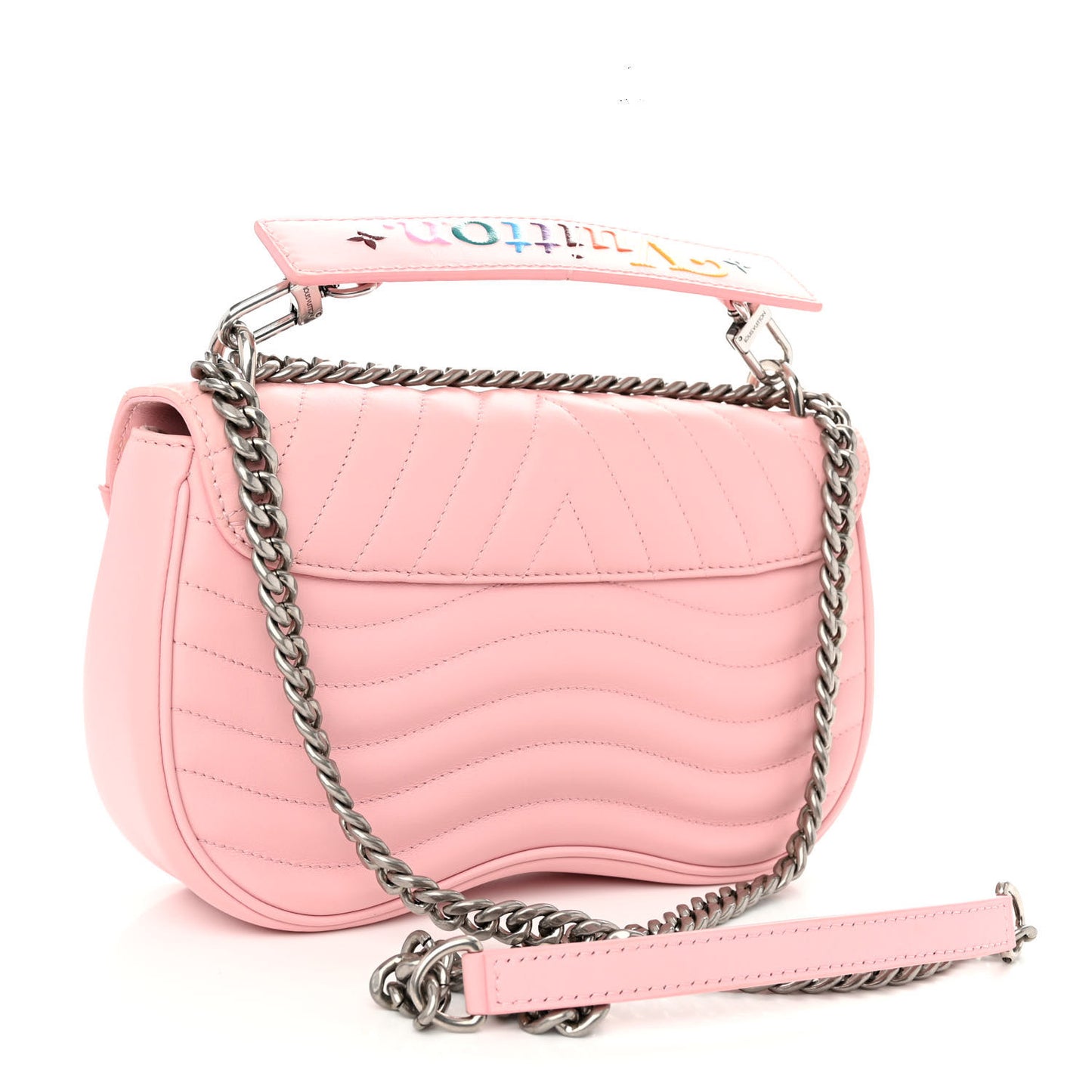 Calfskin New Wave Chain MM Smoothie Pink