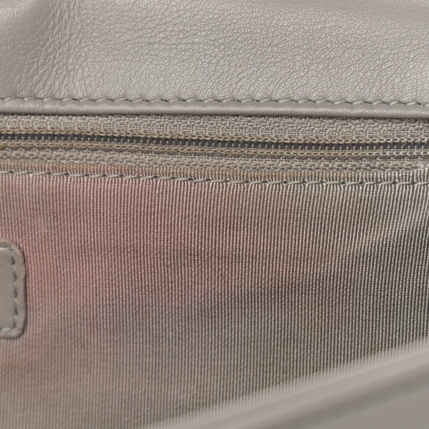 Calfskin Ombre Quilted Large Boy Flap Grey Beige