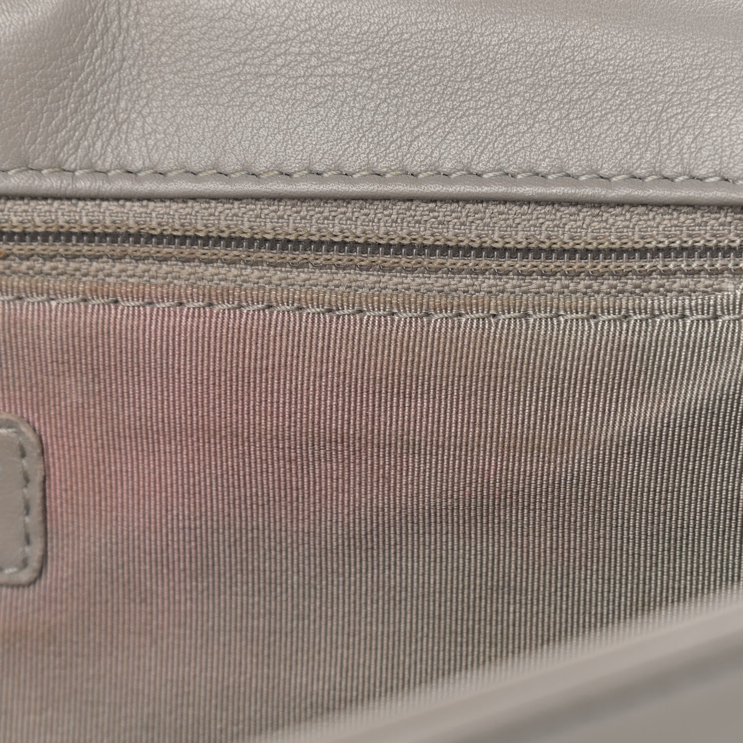 Chanel Calfskin Ombre Quilted Large Boy Flap Grey Beige 14 of 21