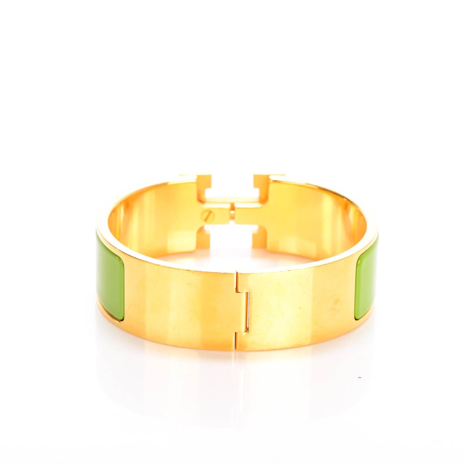 Hermes Enamel Wide Clic Clac H Bracelet GM Vert Praire 3 of 6
