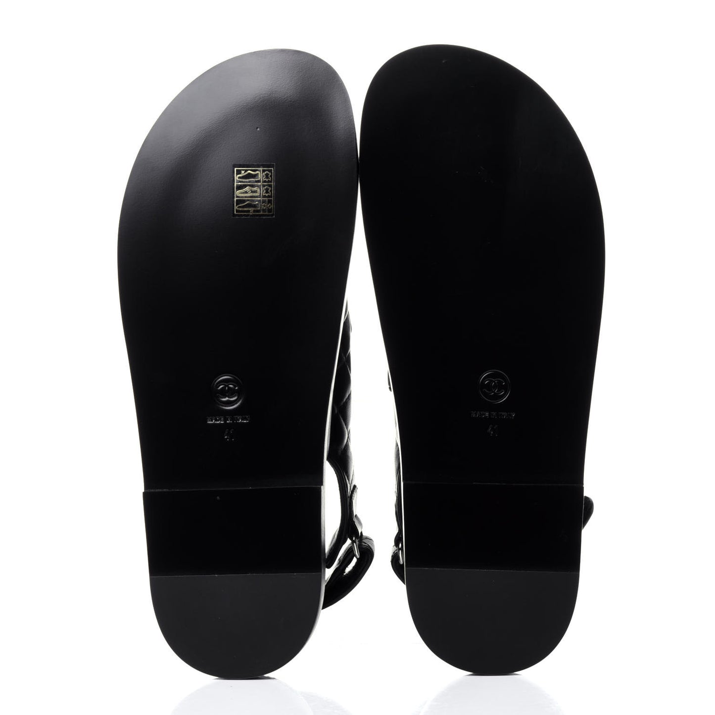 Lambskin Velcro Dad Sandals 41 Black