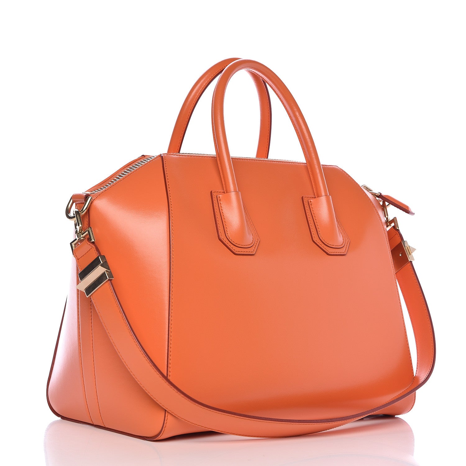 Givenchy Shiny Lord Calfskin Medium Antigona Orange 3 of 13