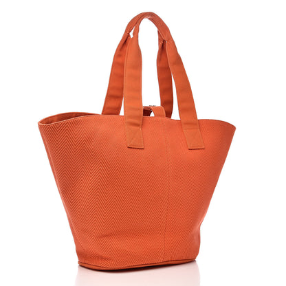 Hermes Canvas Beach Tote Orange 3 of 10