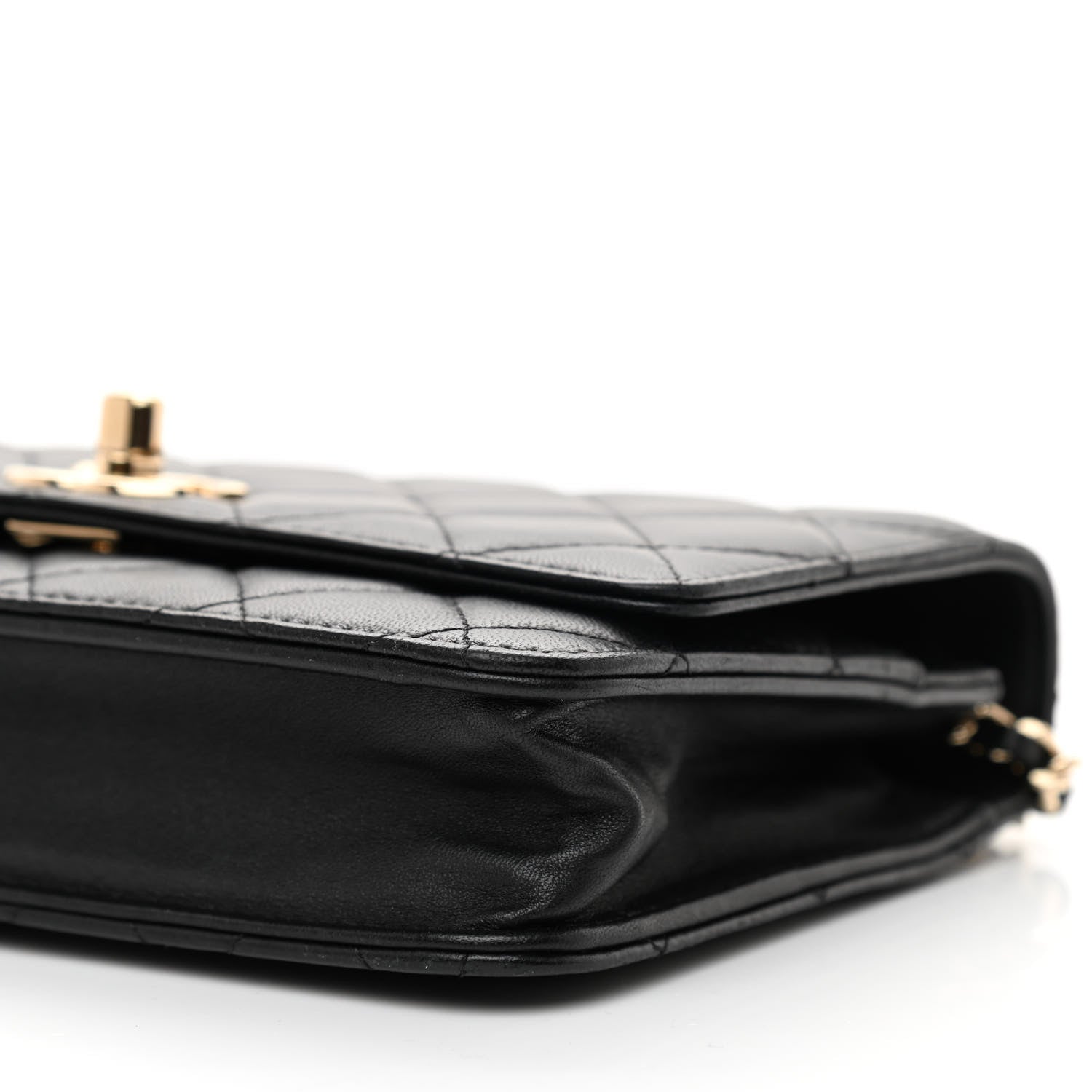 Chanel Lambskin Quilted Trendy CC Wallet On Chain WOC Black 11 of 11