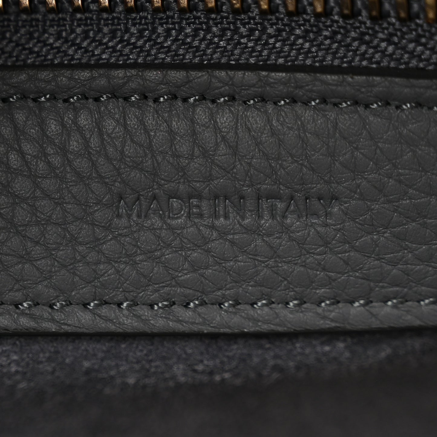 Baby Drummed Calfskin Micro Luggage Kohl