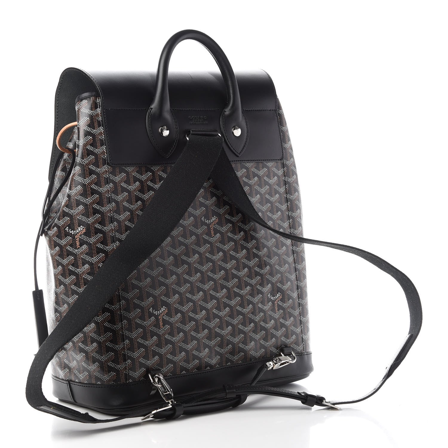 Goyard Goyardine Calfskin Alpin MM Backpack Black 3 of 9