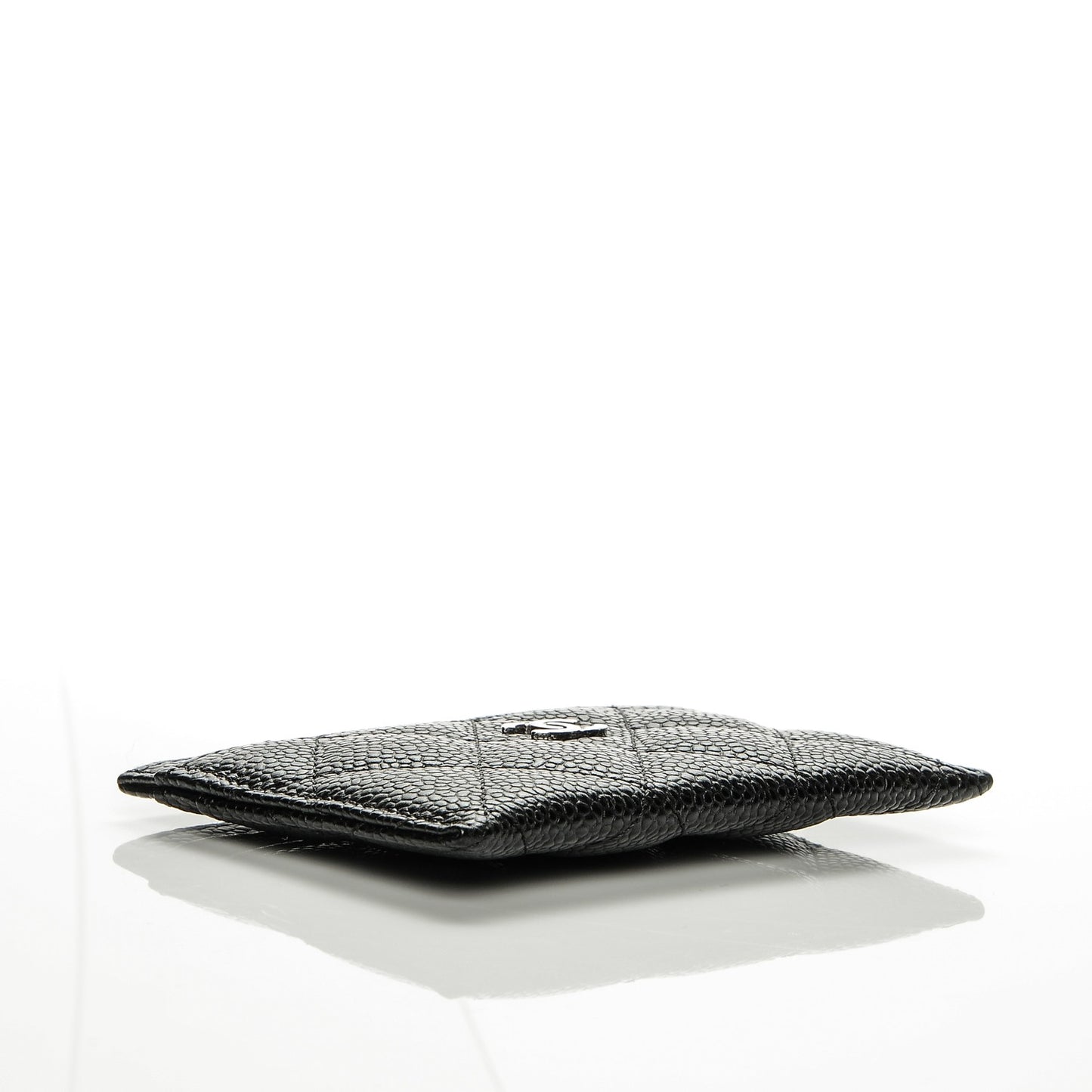 Caviar Quilted Card Holder Black