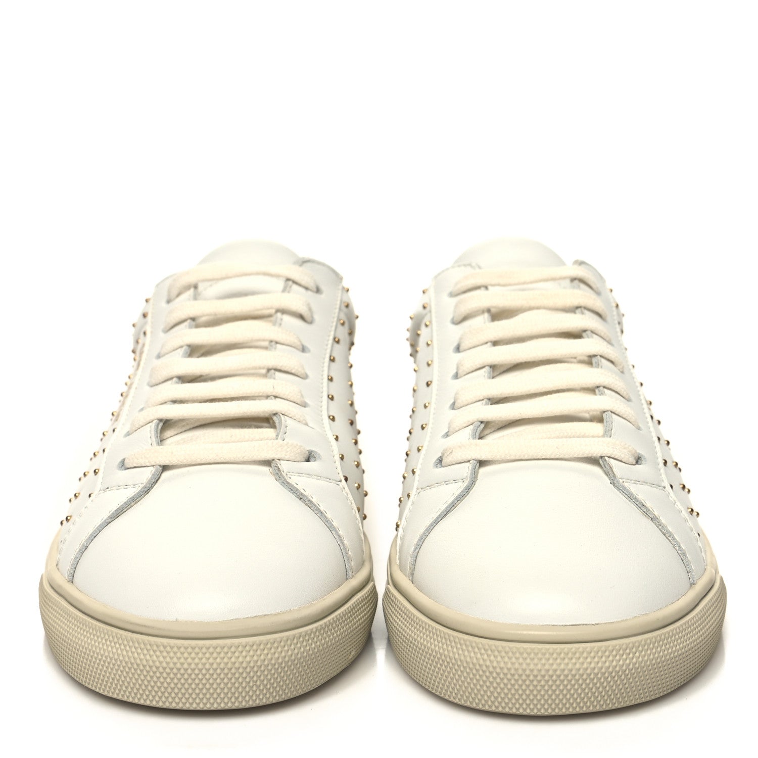 Saint Laurent Calfskin Womens Andy Pearl Low Top Sneakers 36 White 2 of 9