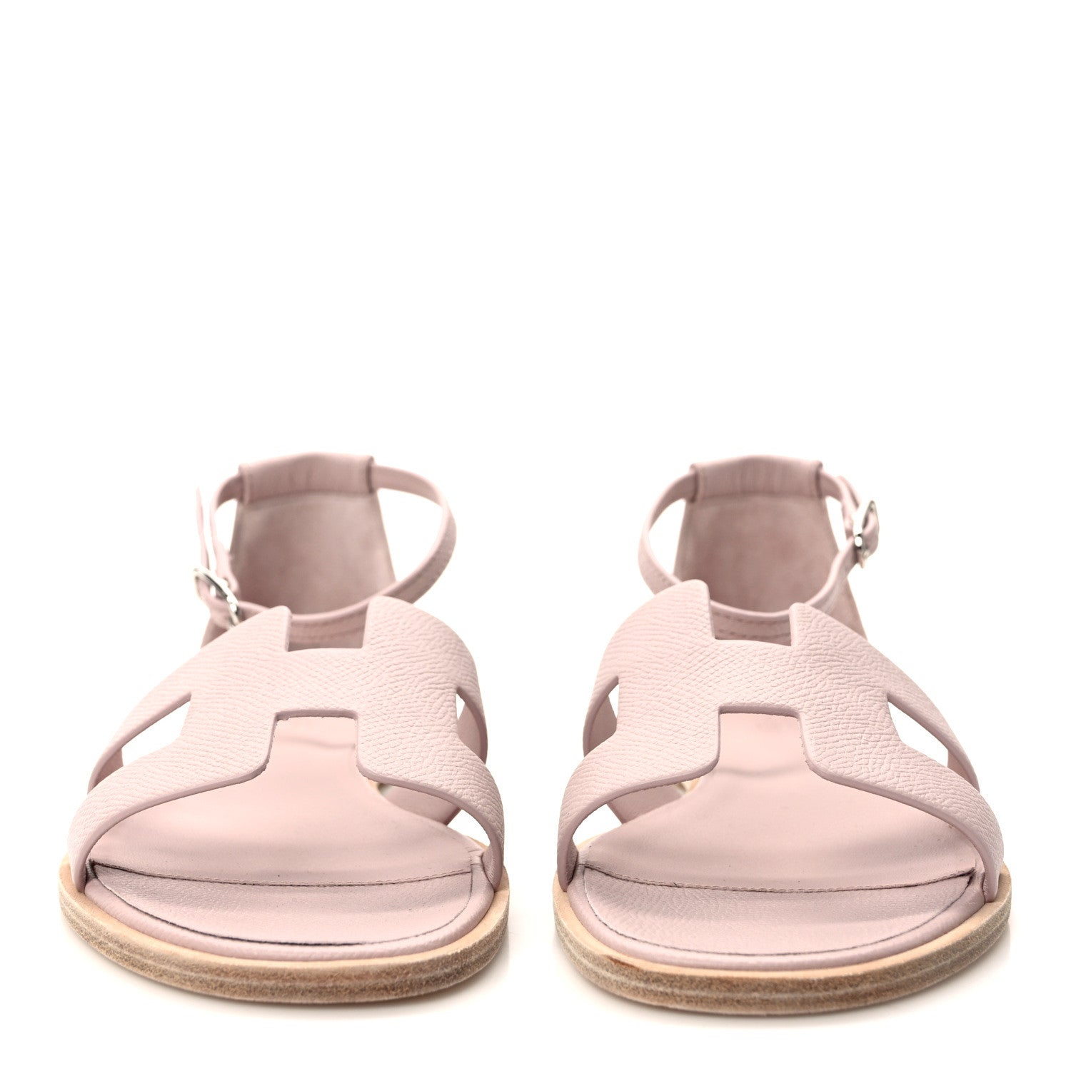 Hermes Epsom Santorini Sandals 38 Rose Porcelaine 2 of 9