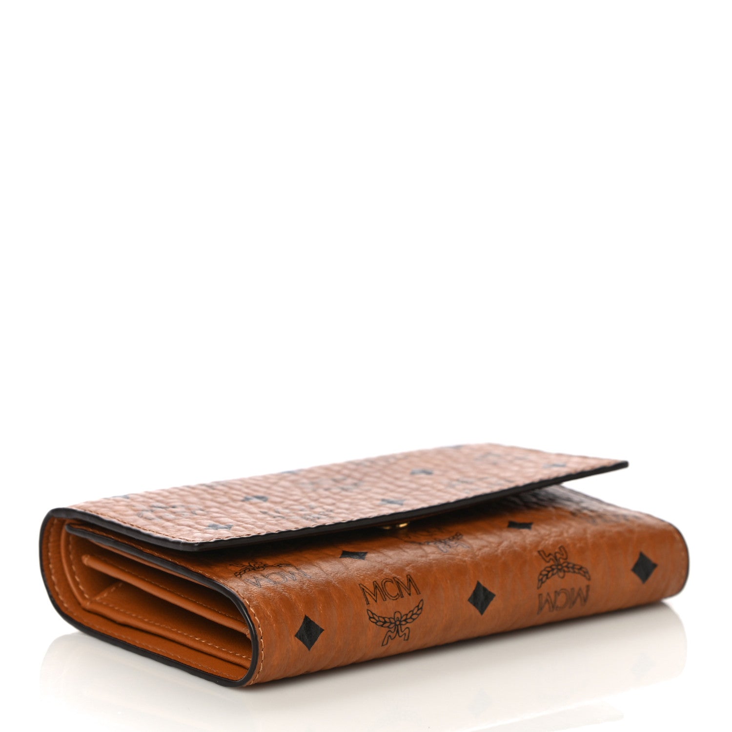 MCM Visetos Trifold Wallet Cognac 4 of 10