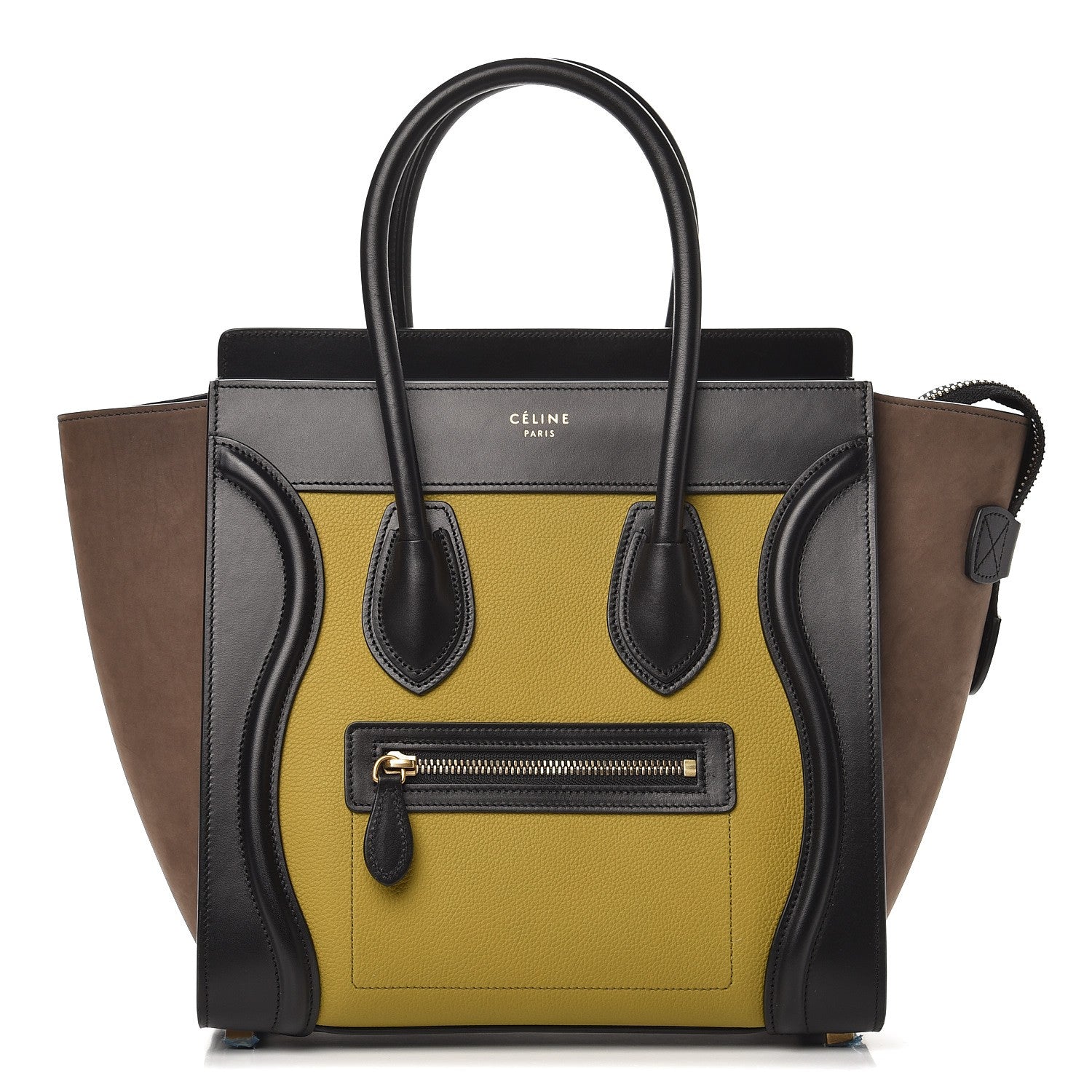 Celine Baby Grained Calfskin Nubuck Micro Tri-Color Luggage Olive 1 of 9