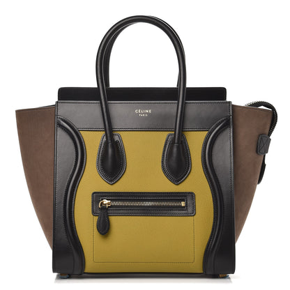 Celine Baby Grained Calfskin Nubuck Micro Tri-Color Luggage Olive 1 of 9
