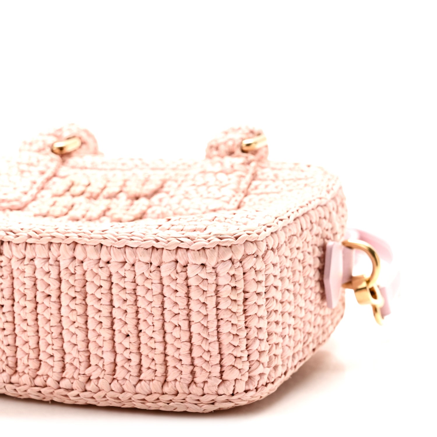 Miu Miu Crochet Calfskin S Narrow Arcadie Alabaster Pink 1939683