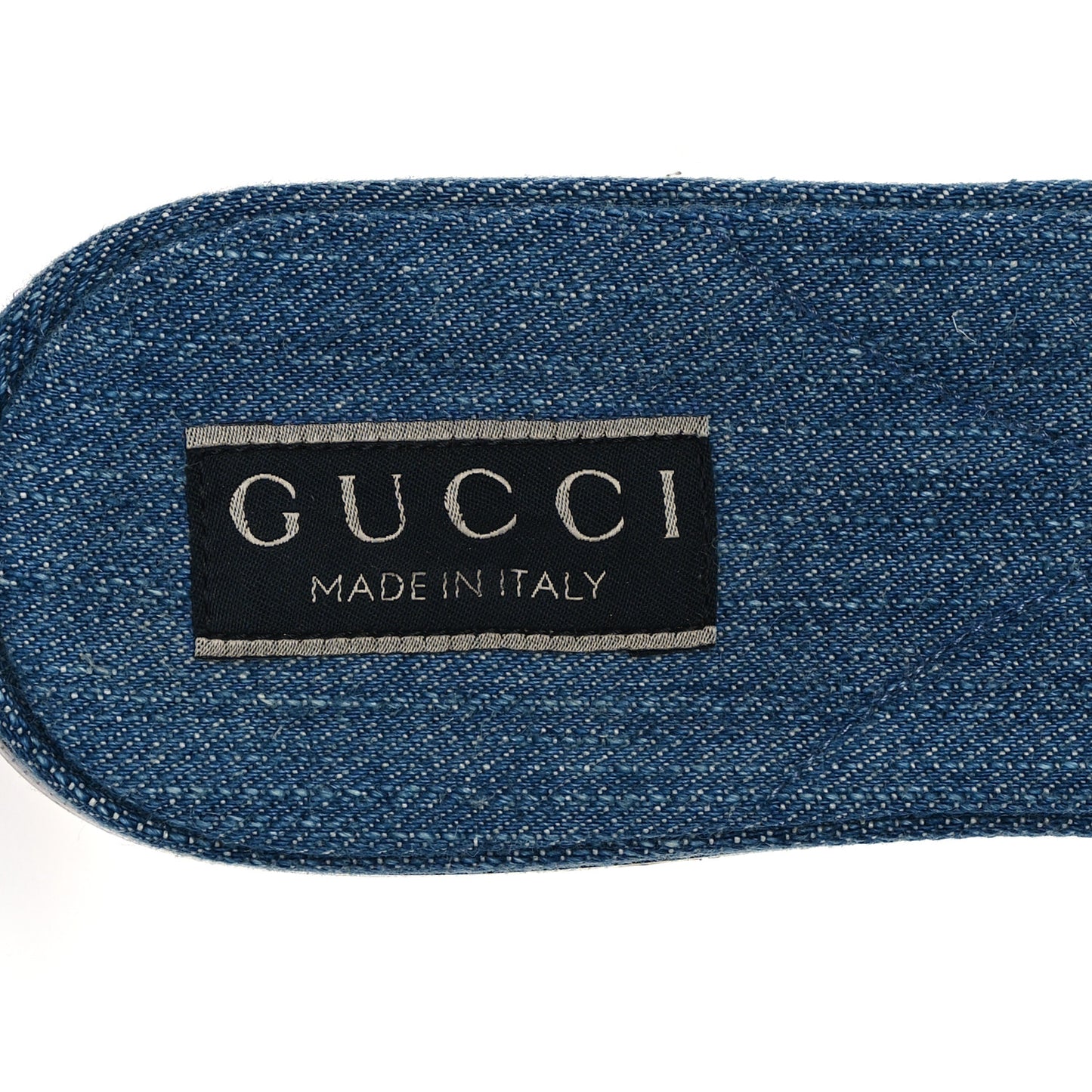 New Denim Logo Embroidered Slide Sandal 38 Light Blue