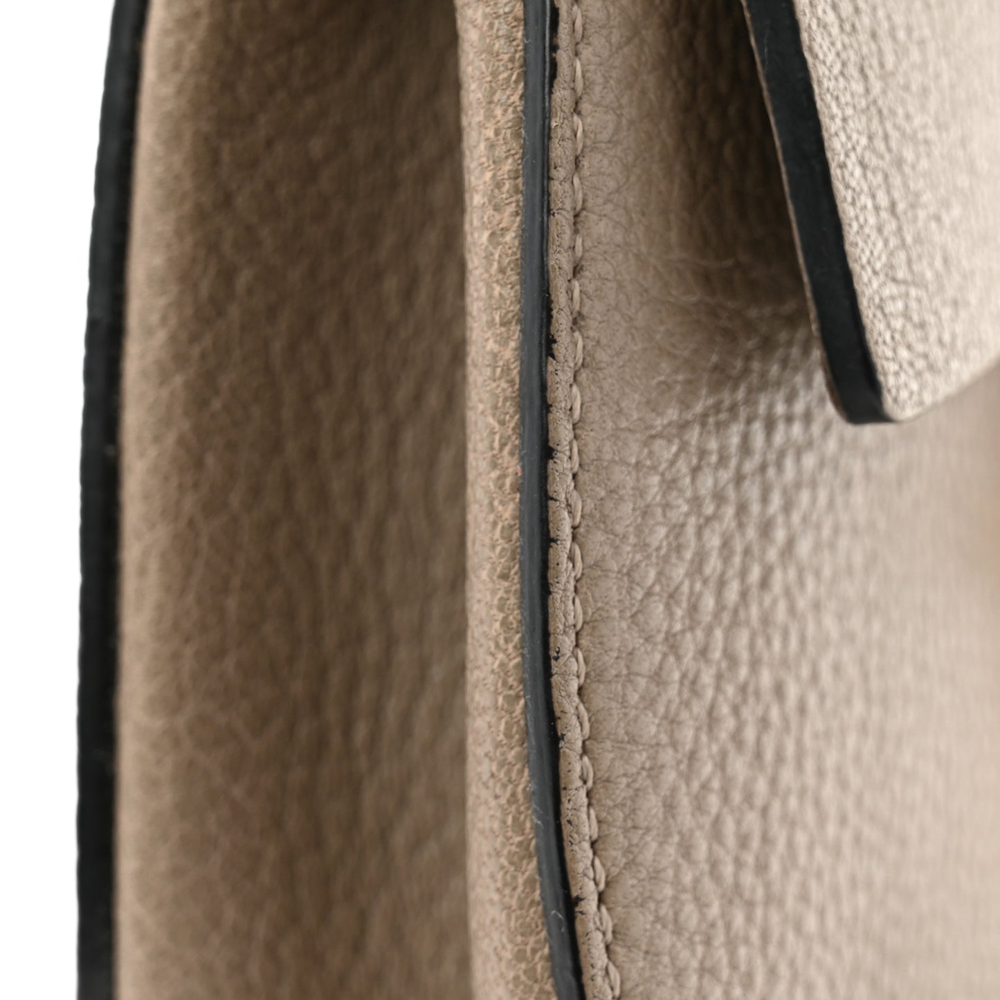 Grained Lambskin Mini Drew Shoulder Bag Motty Grey