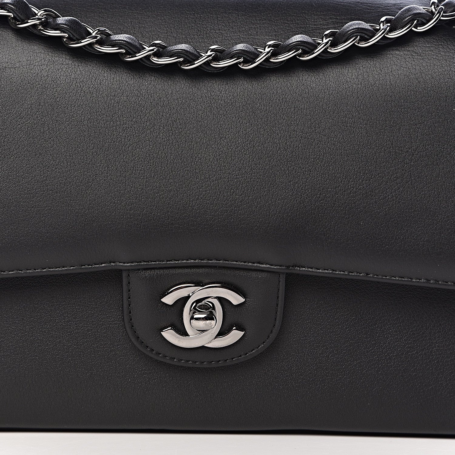 Chanel Calfskin Medium Classic Pure Double Flap Black 8 of 20