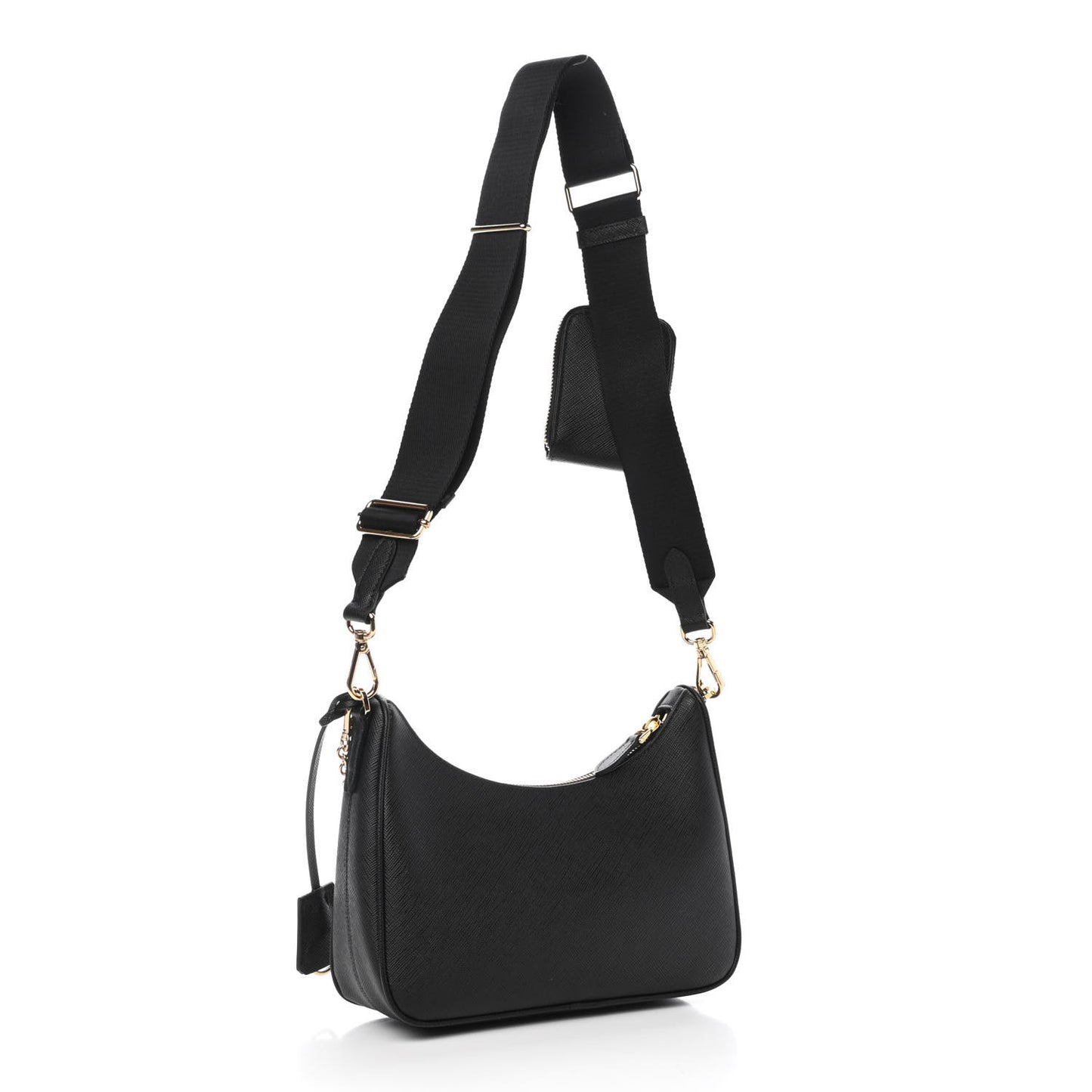 Saffiano Lux Re-Edition 2005 Shoulder Bag Black