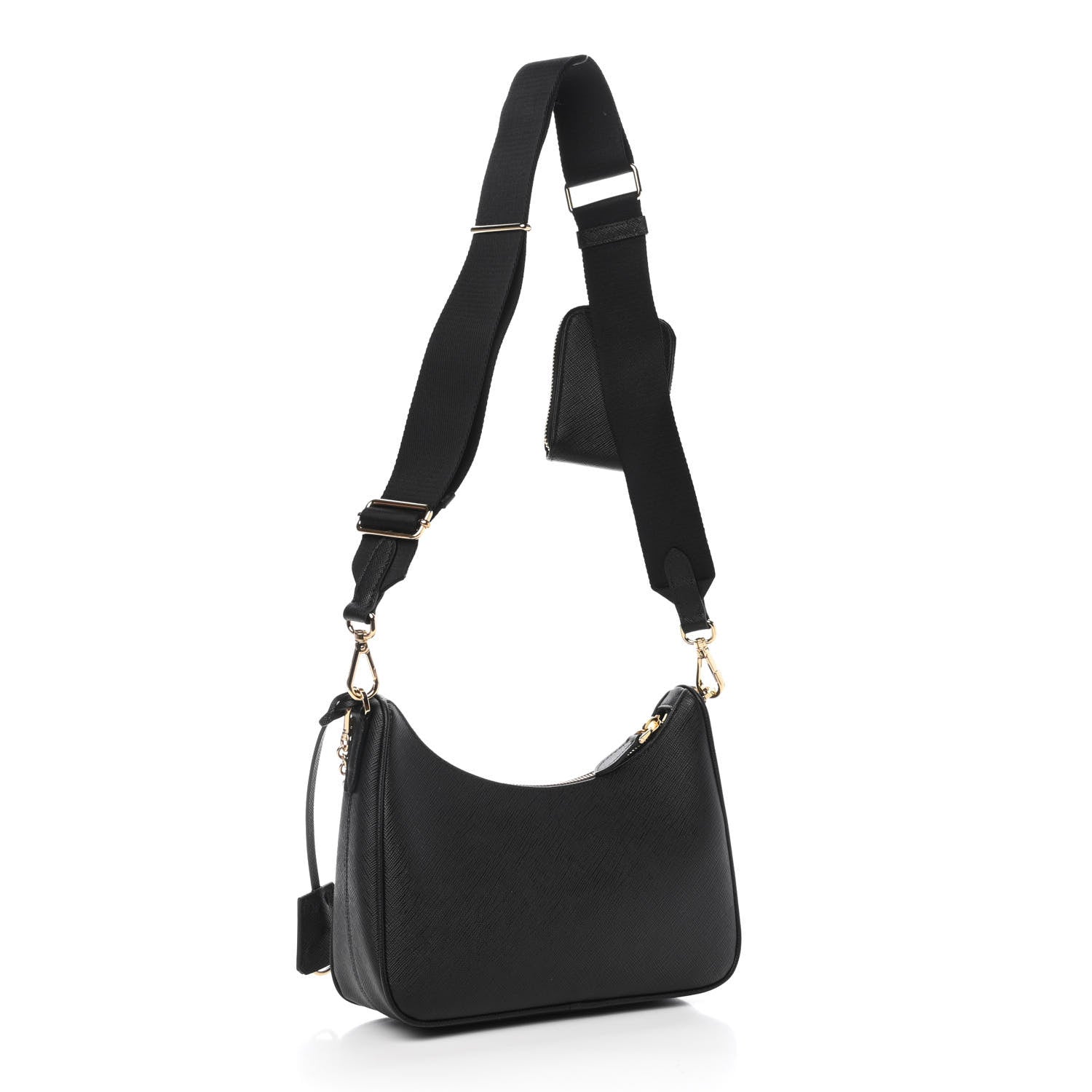 Prada Saffiano Lux Re-Edition 2005 Shoulder Bag Black 3 of 10
