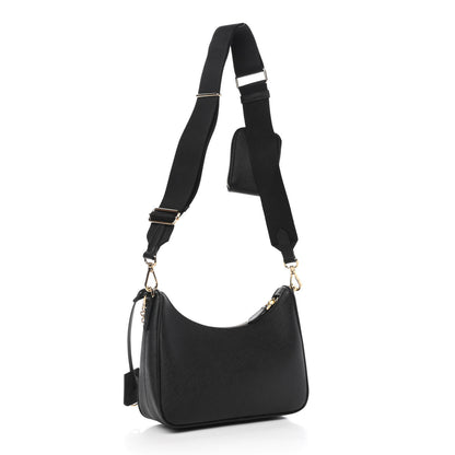 Prada Saffiano Lux Re-Edition 2005 Shoulder Bag Black 3 of 10