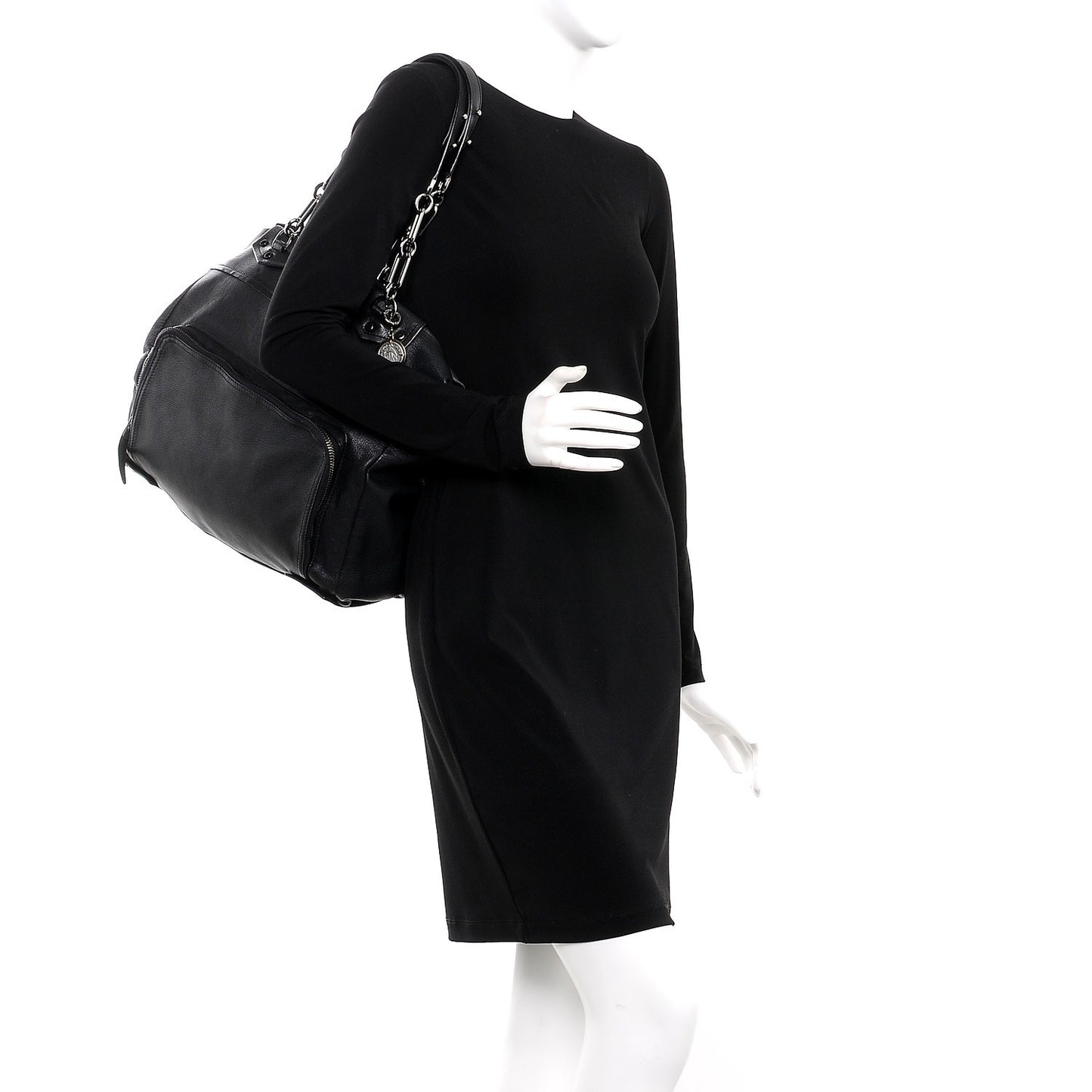 Goatskin Shoulder Bag Black
