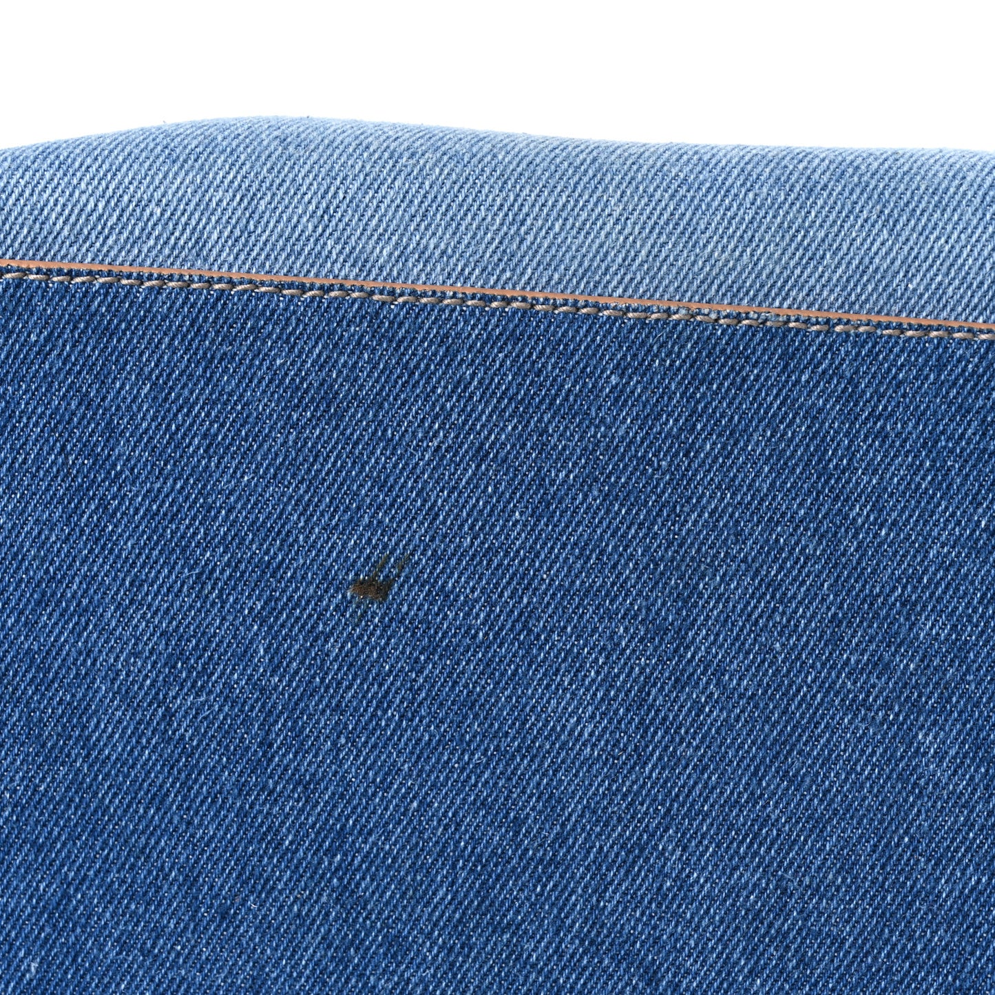 Denim Calfskin Twist East West Tote Blue Black