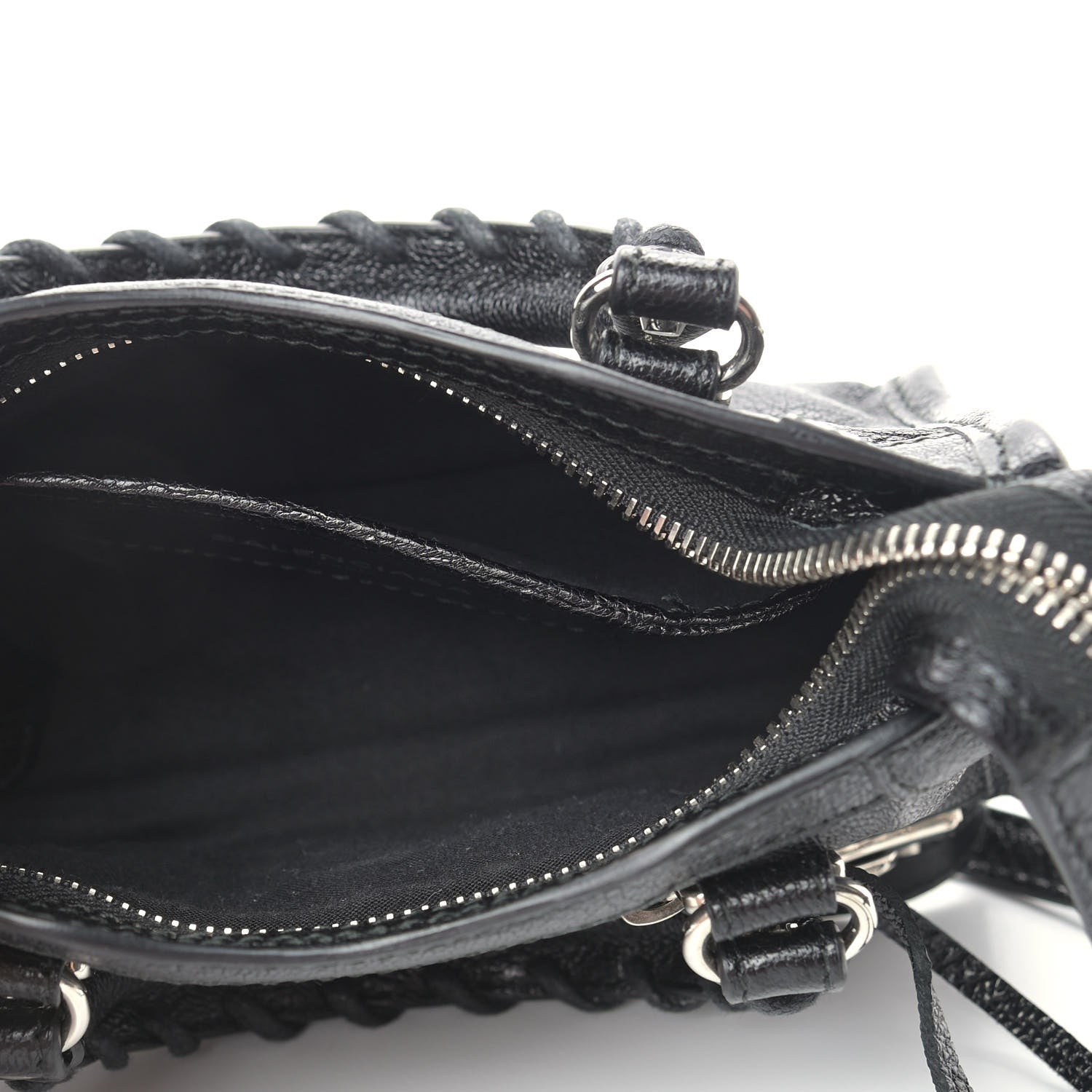 Balenciaga Chevre Silver Metallic Edge Hardware Nano City Black 5 of 9