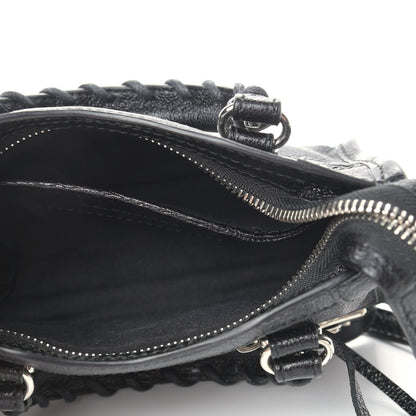 Balenciaga Chevre Silver Metallic Edge Hardware Nano City Black 5 of 9