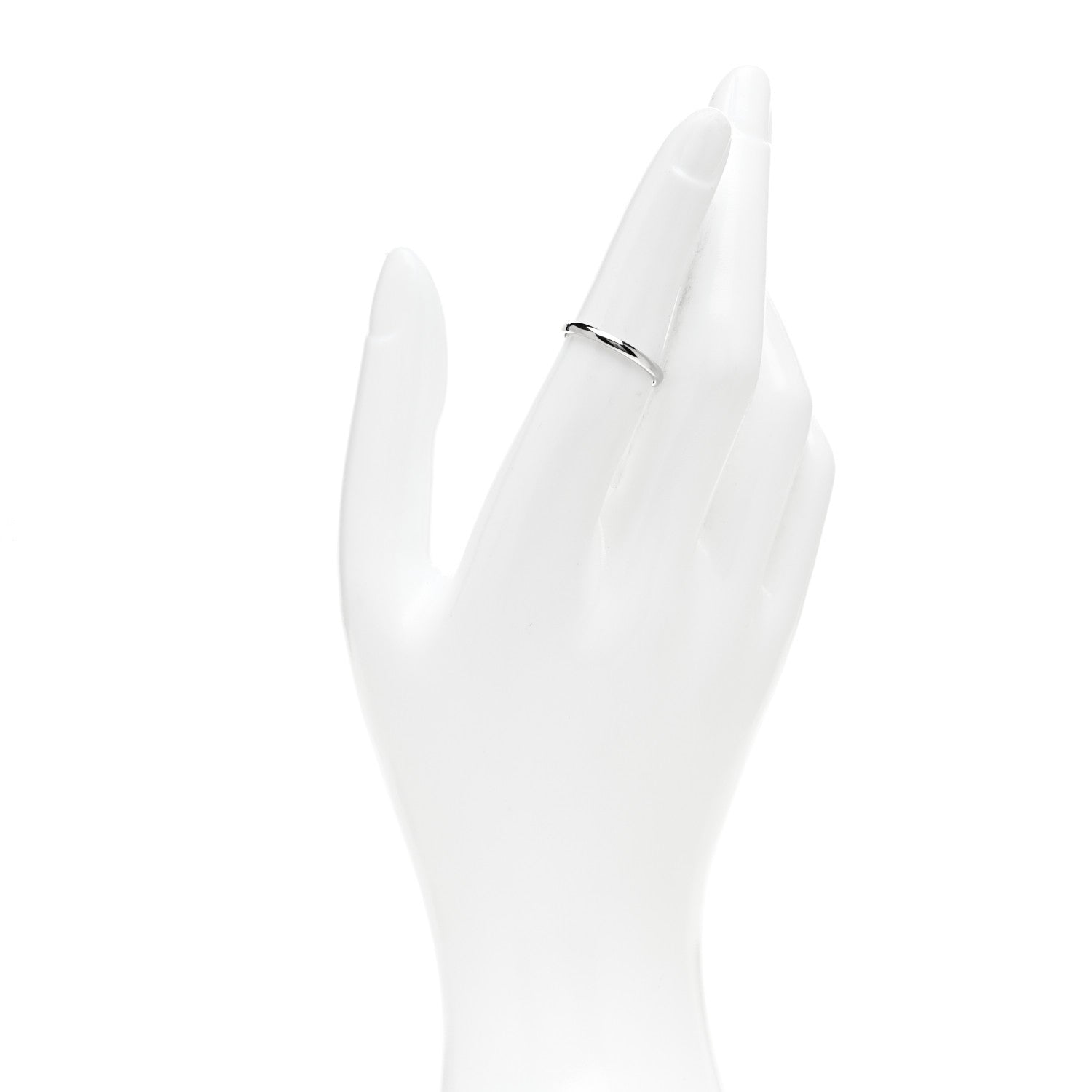 Van Cleef & Arpels Platinum 2mm Tendrement Wedding Band Ring 52 6 2 of 5