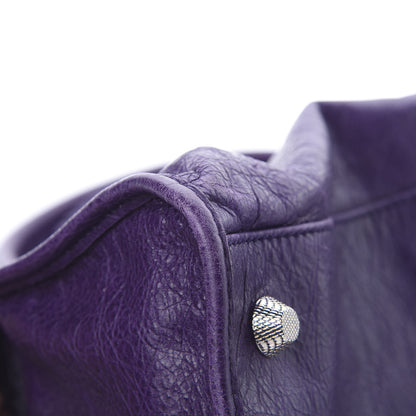 Balenciaga Agneau Giant 12 Silver Hardware Work Dark Violet 12 of 14