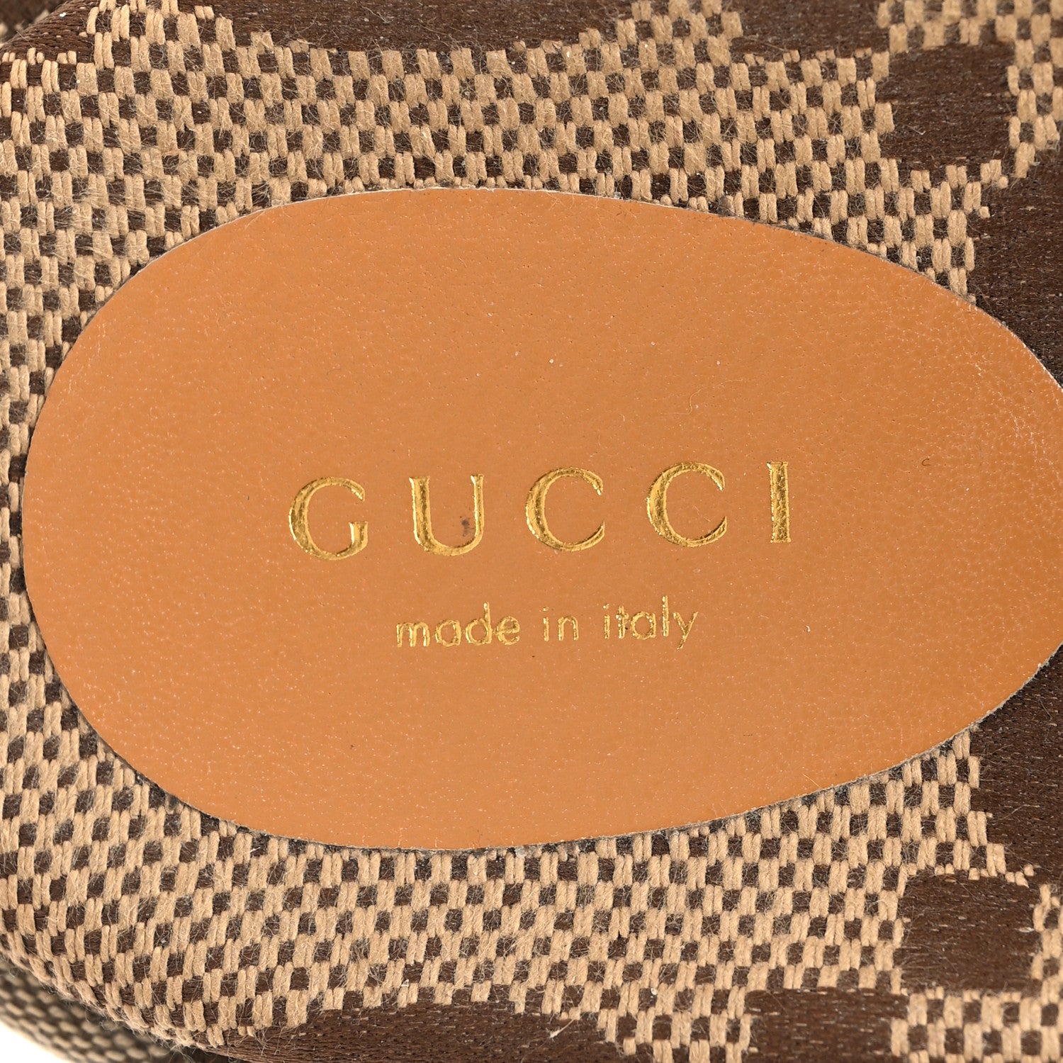 Gucci Monogram Maxi GG Angelina Platform 55mm Slide Sandals 38.5 Camel Ebony 9 of 10