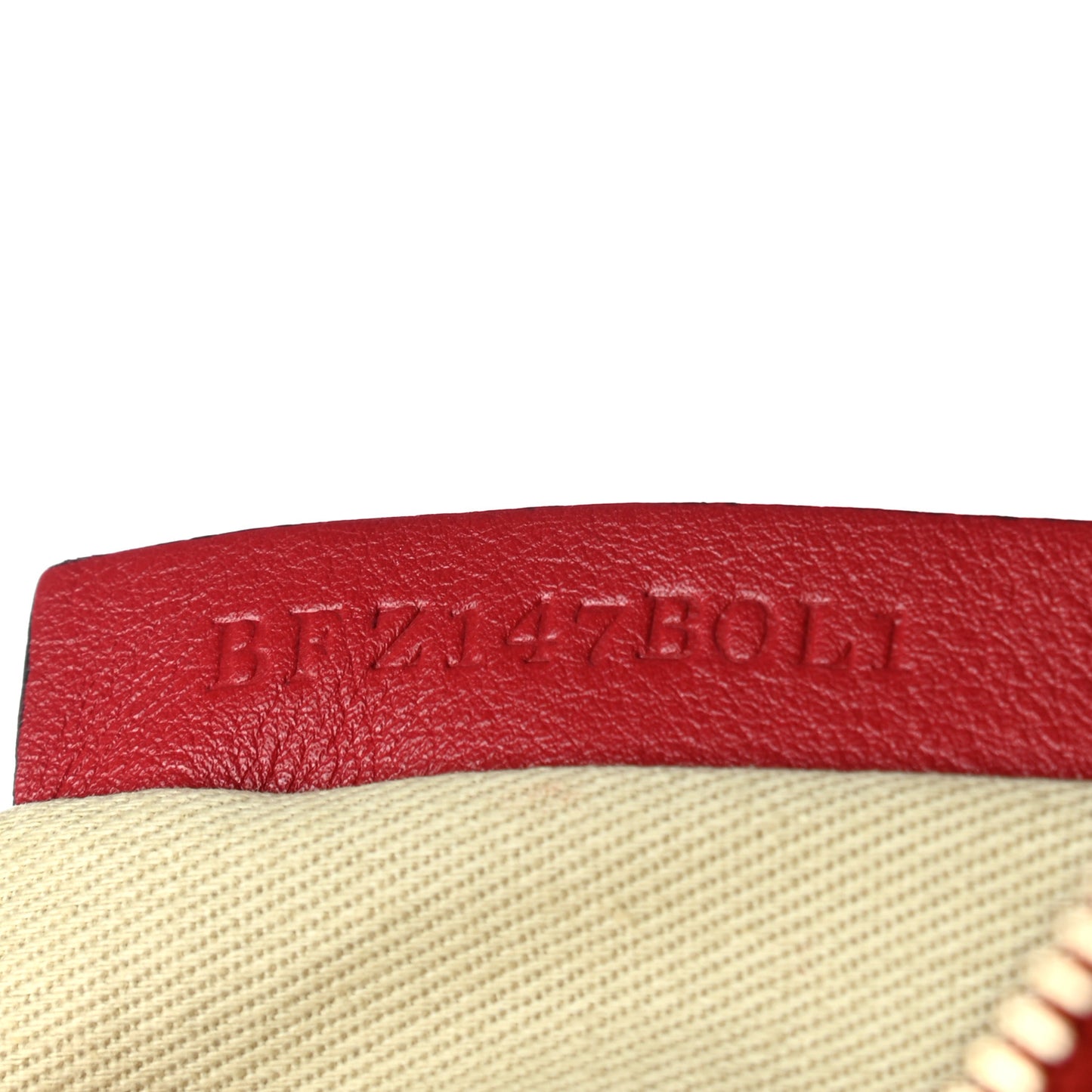 Vitello Large Rockstud Zip Wristlet Pouch Rosso Valentino
