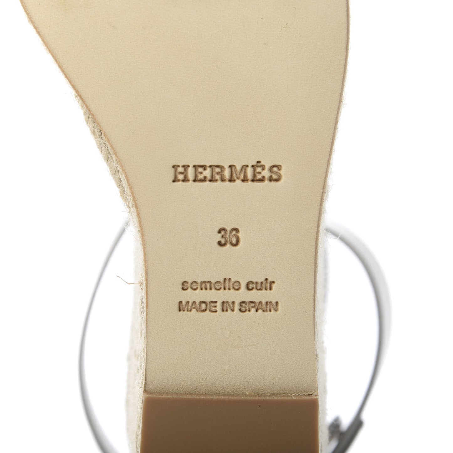 Calfskin Tivoli Espadrille Wedge Sandals 36 White