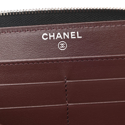 Chanel Caviar Quilted Large Gusset Zip Around Wallet Black 6 of 9