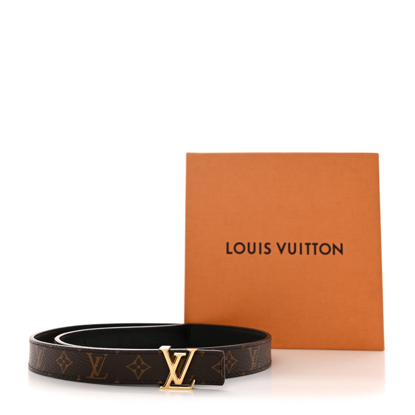 Calfskin Monogram 20mm LV Iconic Reversible Belt 65 26 Black